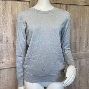 Ann Taylor LOFT lightweight shimmer sweater long sleeve, slight stretch, good